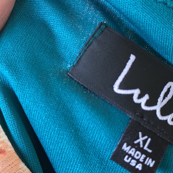 NWT Lulus Lily Pond Teal Green Floral Print Swing Dress XL - Picture 8 of 10